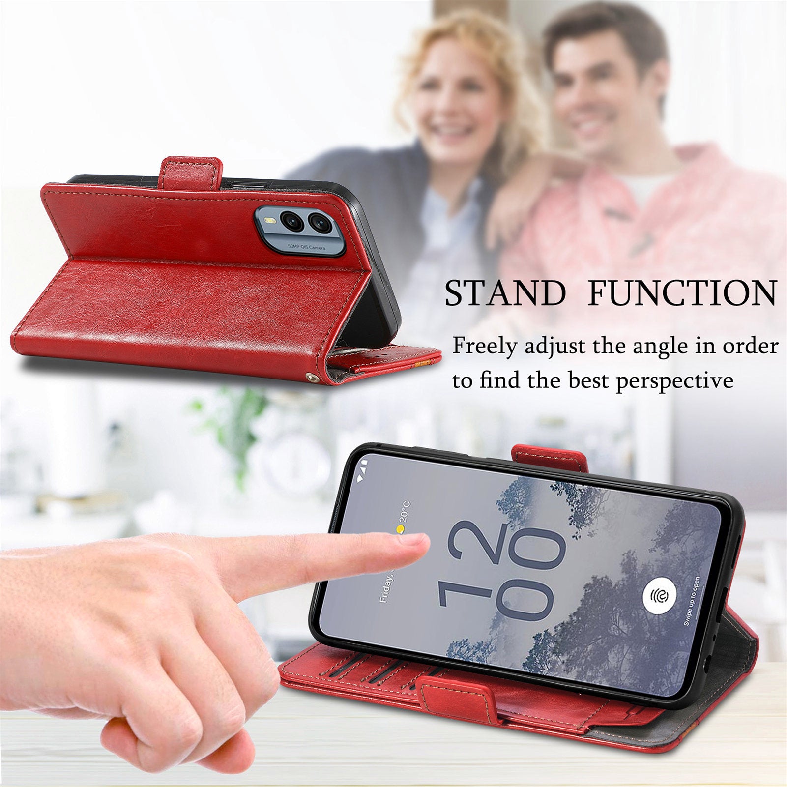 CASENEO 002 Series for Nokia X30 5G PU Leather Wallet Stand Case RFID Blocking Business Splicing Phone Cover CASENEO 002 Series for Nokia X30 5G PU Leather Wallet Stand Case RFID Blocking Business Splicing Phone Cover